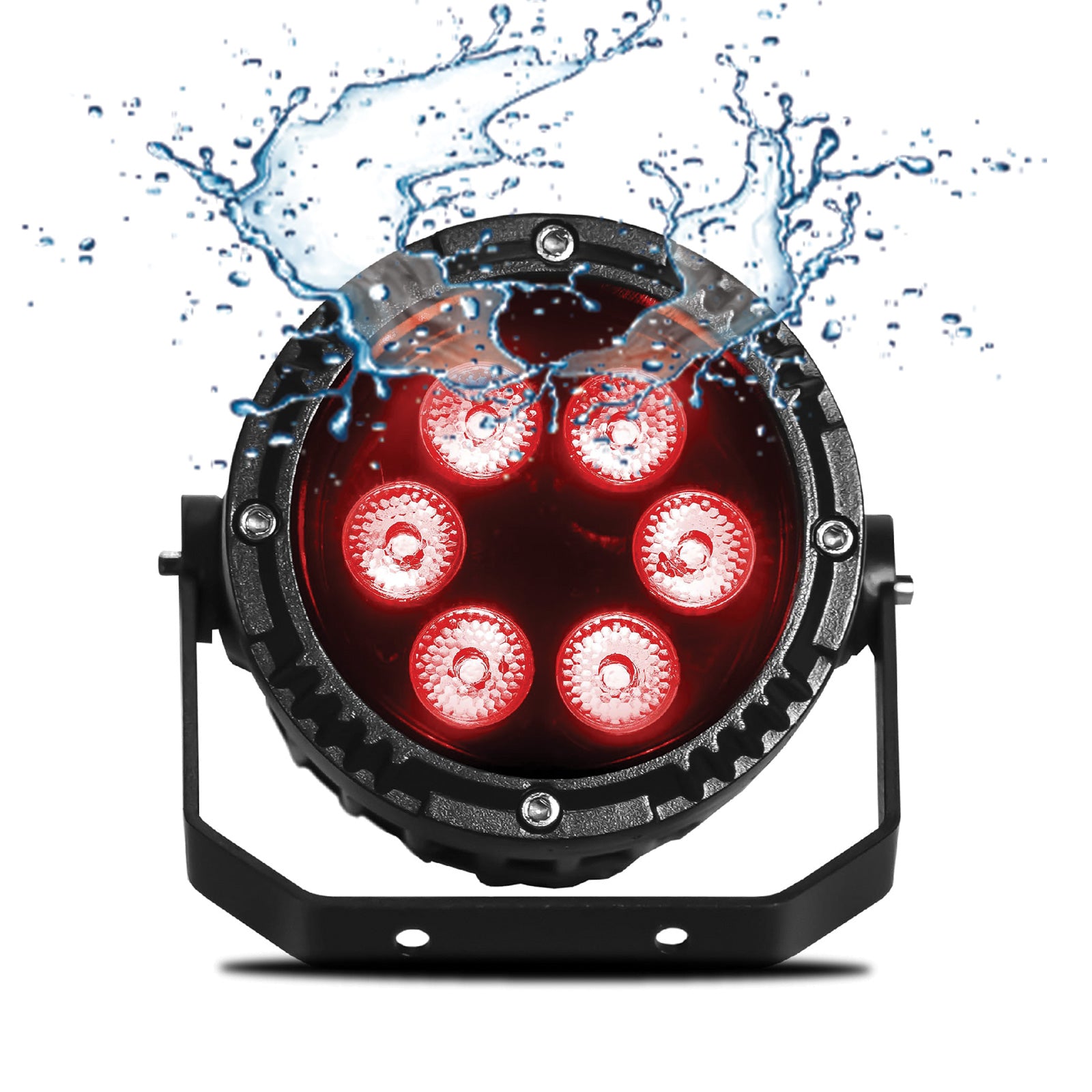 Lite Tek PAR LED 6XT Outdoor 6 LED's x 3 Watts RGB Wash Effect