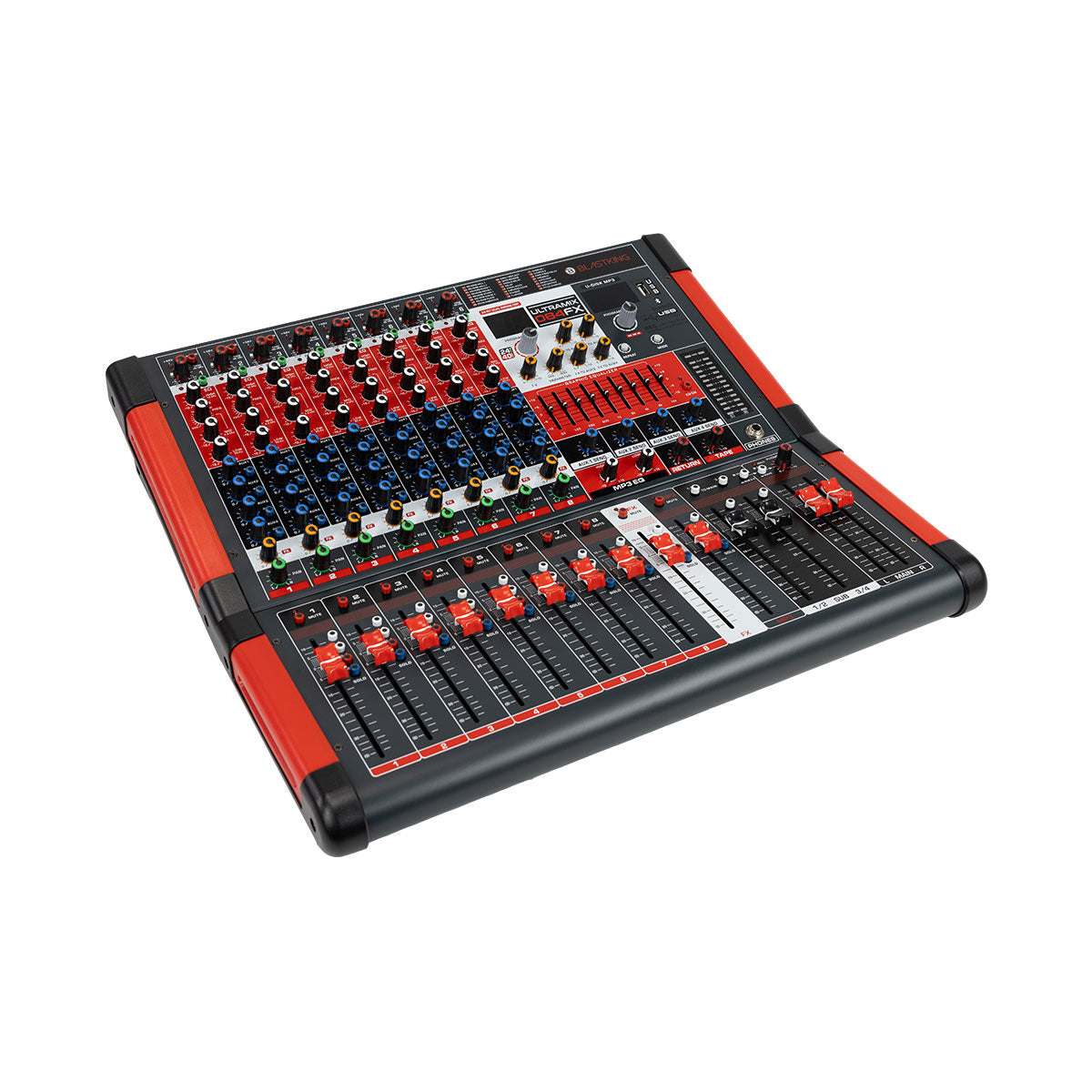 Blastking ULTRAMIX-084FX 8 Channel Professional Mixing Console with 4 Aux and DSP