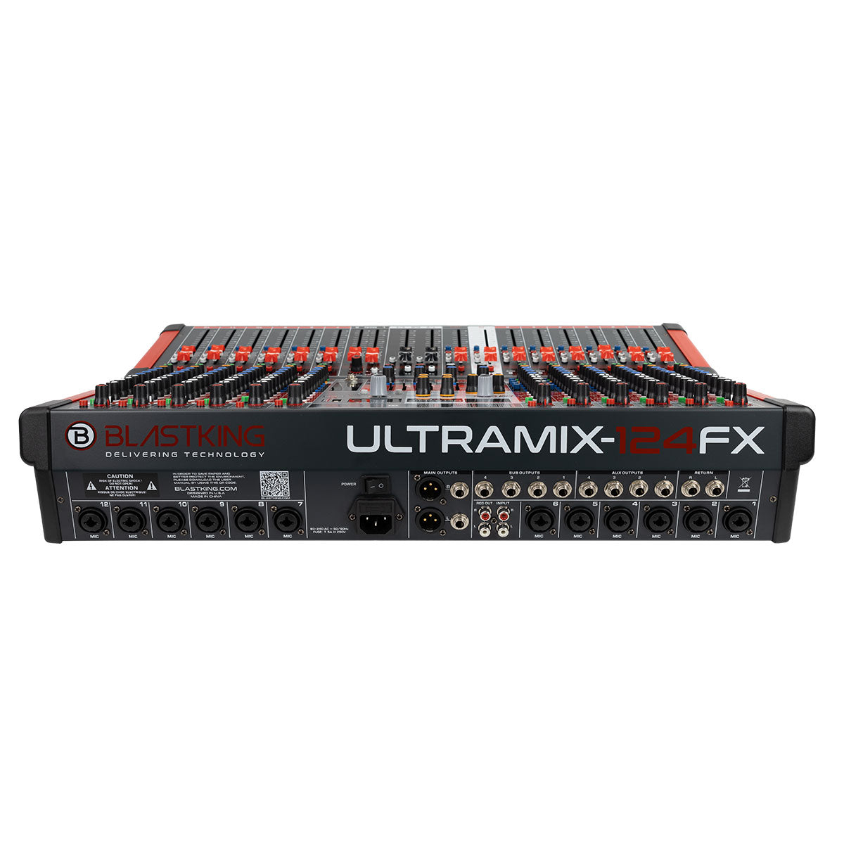 Blastking ULTRAMIX-124FX 12 Channel Professional Mixing Console with 4 Aux and DSP