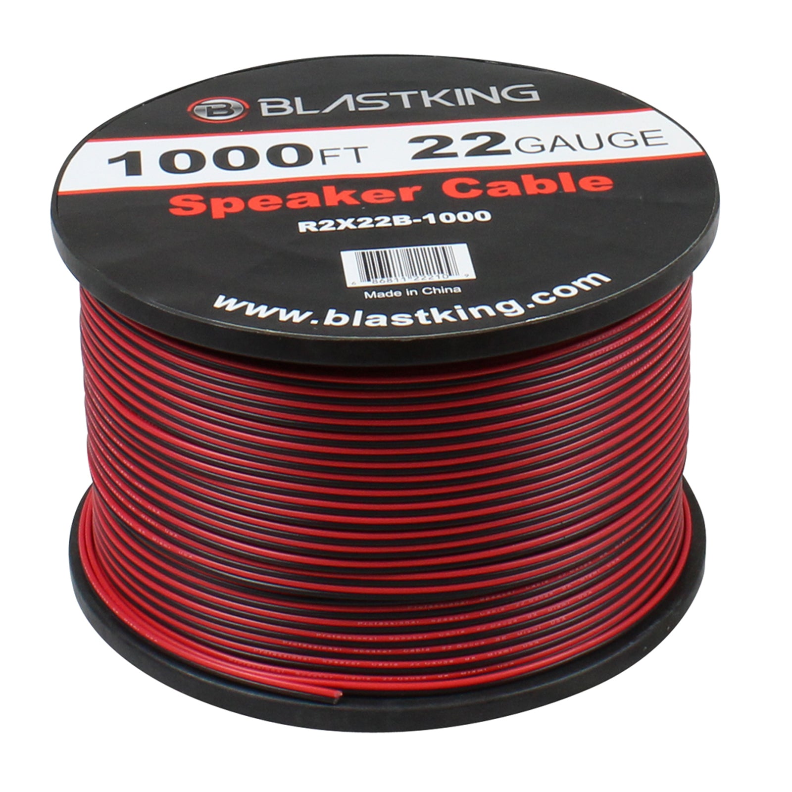 Blastking R2X22B-1000 22 AWG 2-Conductor Speaker Cable 1000 Ft