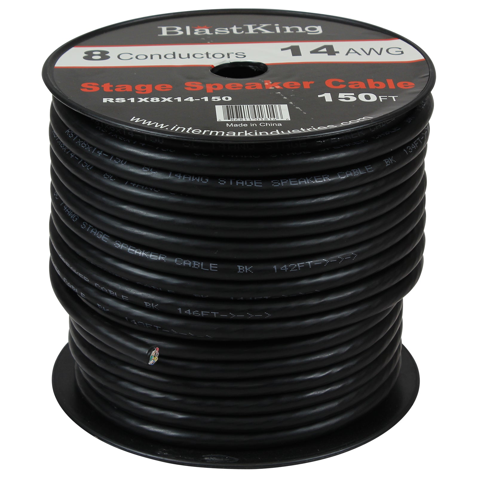 Blastking RS1X8X14-150 14 AWG 8-Conductor Speaker Cable 150 Ft