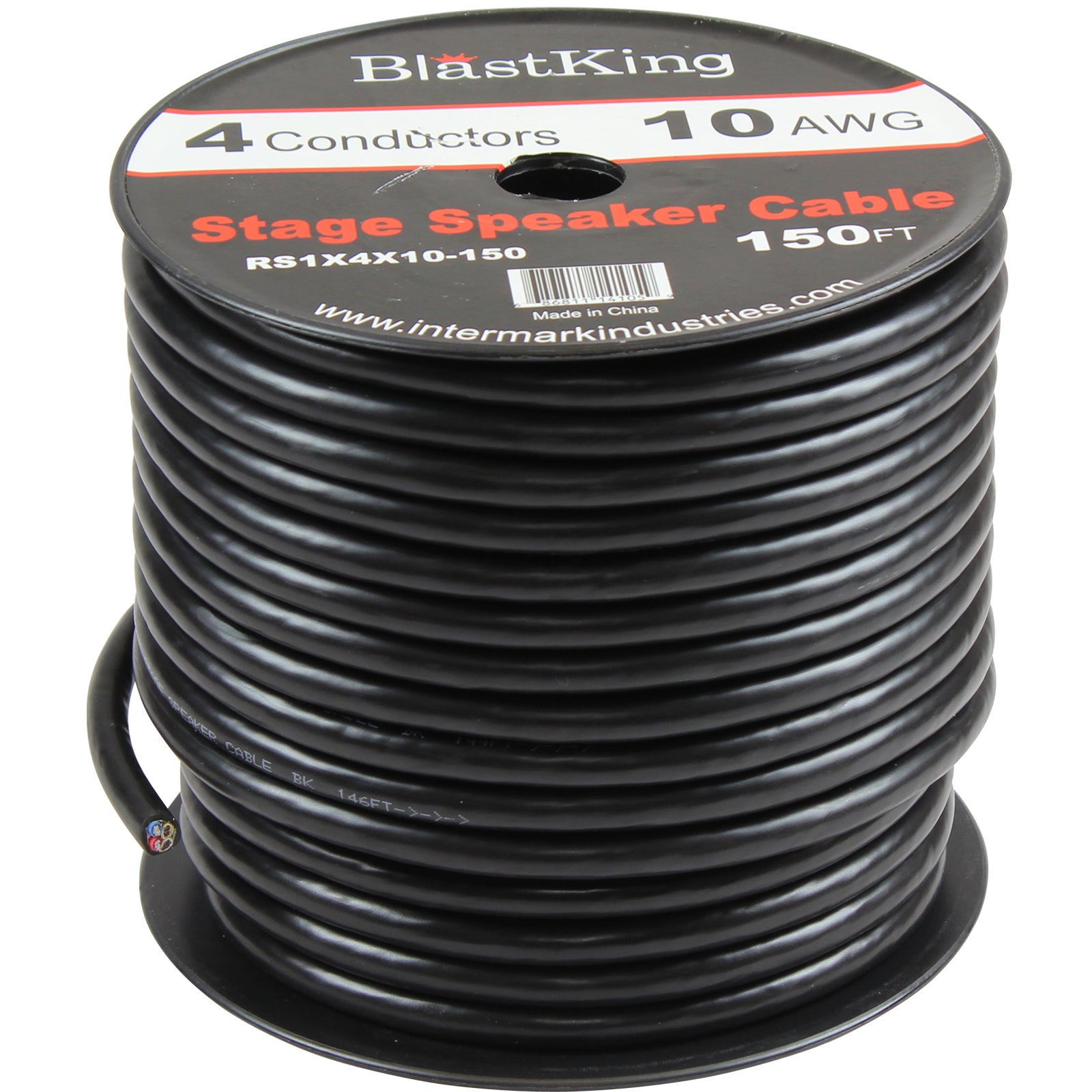 Blastking RS1X4X10-150 10 AWG 4-Conductor Speaker Cable 150 Ft