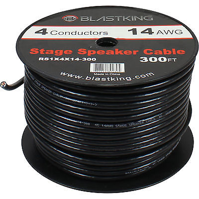 Blastking RS1X4x14-300 14 AWG 4-Conductor Speaker Cable 150 Ft