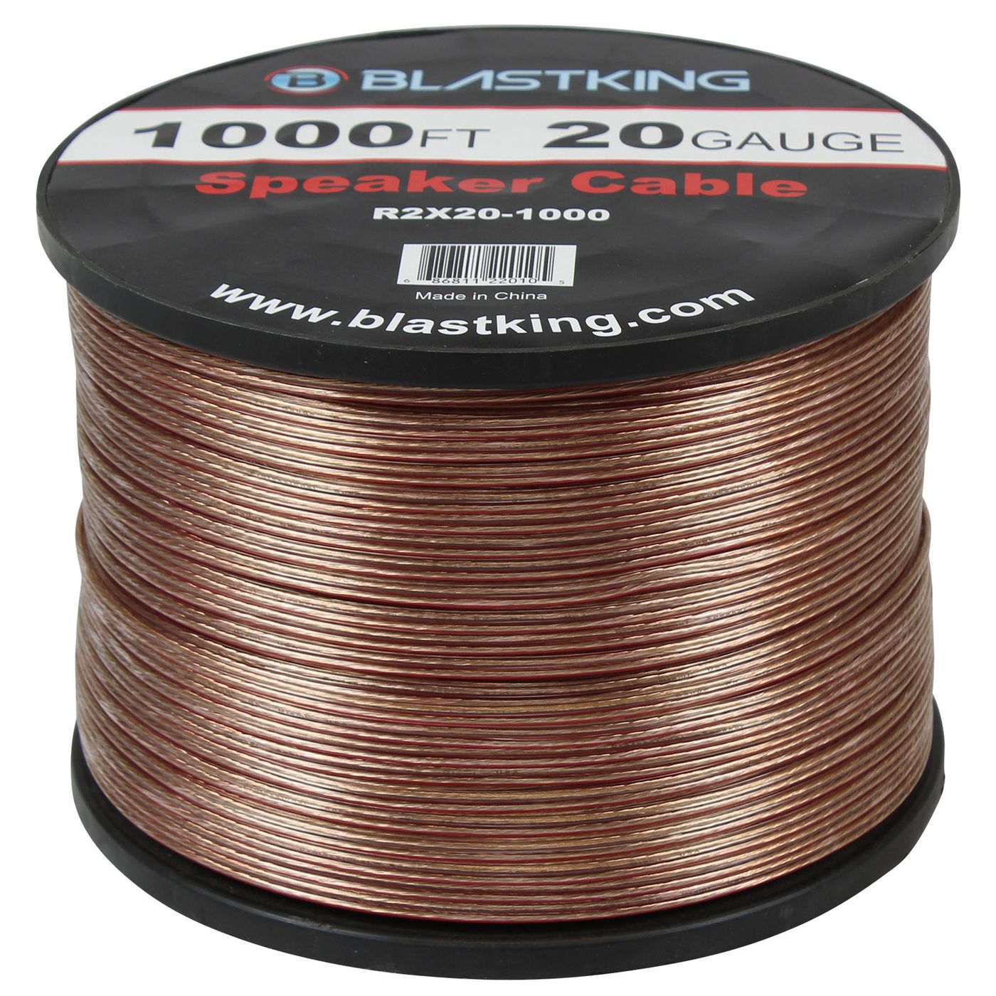 Blastking R2X22-1000 22 AWG 2-Conductor Speaker Cable 1000 Ft