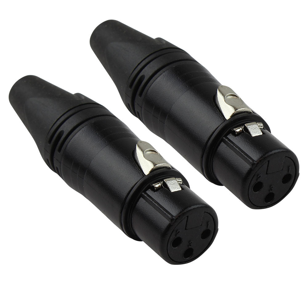 3 Pin Female XLR Connector Gold Plated / Pair - CN17