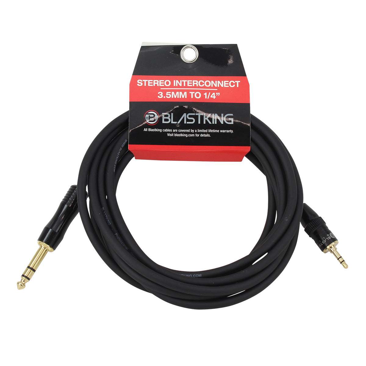 Blastking CQ35B-10 Stereo Interconnect 3.5mm to 1/4" - 10 Ft