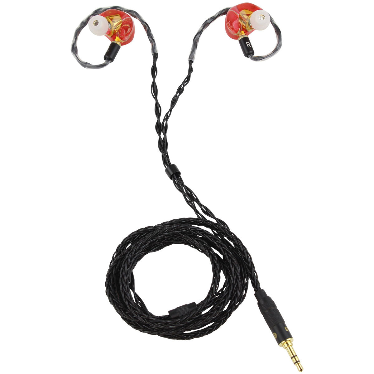 Blastking EARBUDS-8017-RED Professional In-Ear Monitors - Translucent Red