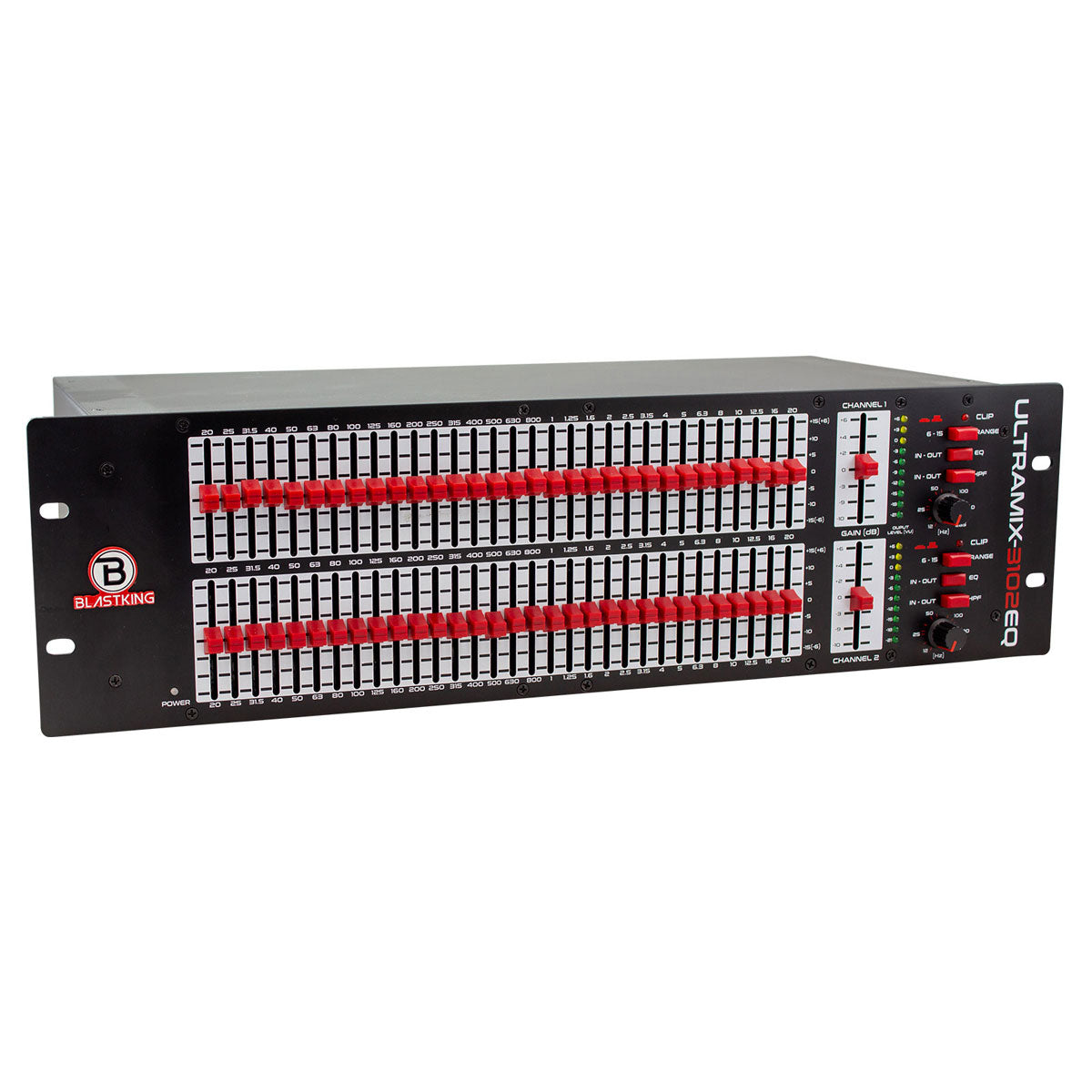 Blastking ULTRAMIX3102-EQ Dual 31-Band Graphic Equalizer