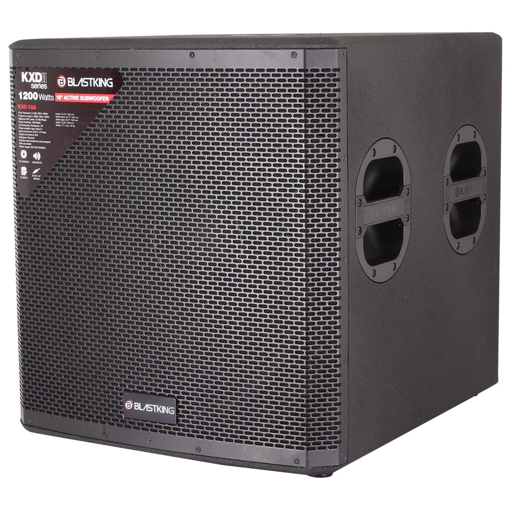 Blastking KXDII18A 18” Active Subwoofer 1200 Watts Class-D Amplifier