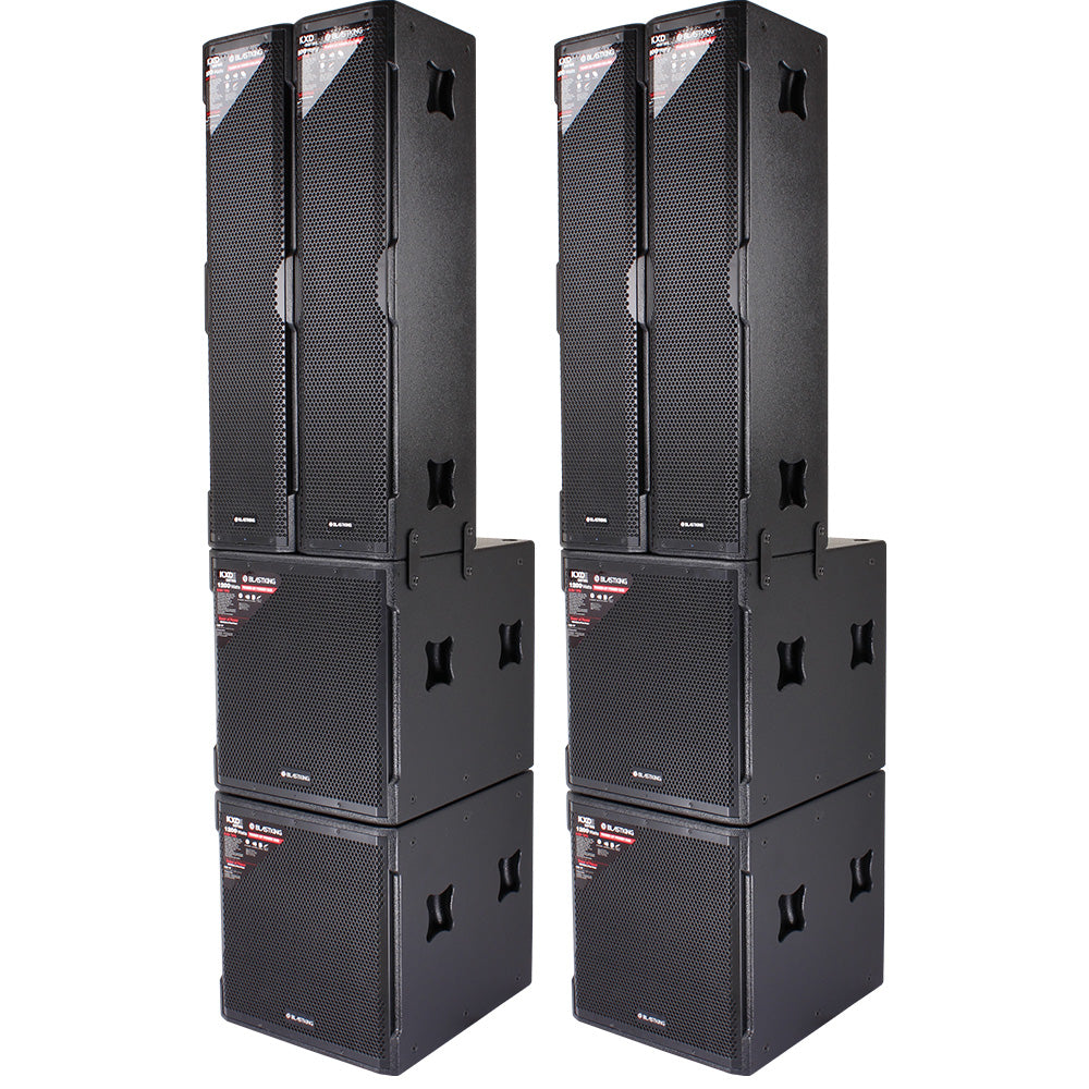Blastking KXDIITP-K1 (2) Active Speaker Tower System 4000 Watts Class-D Bi-Amp and DSP