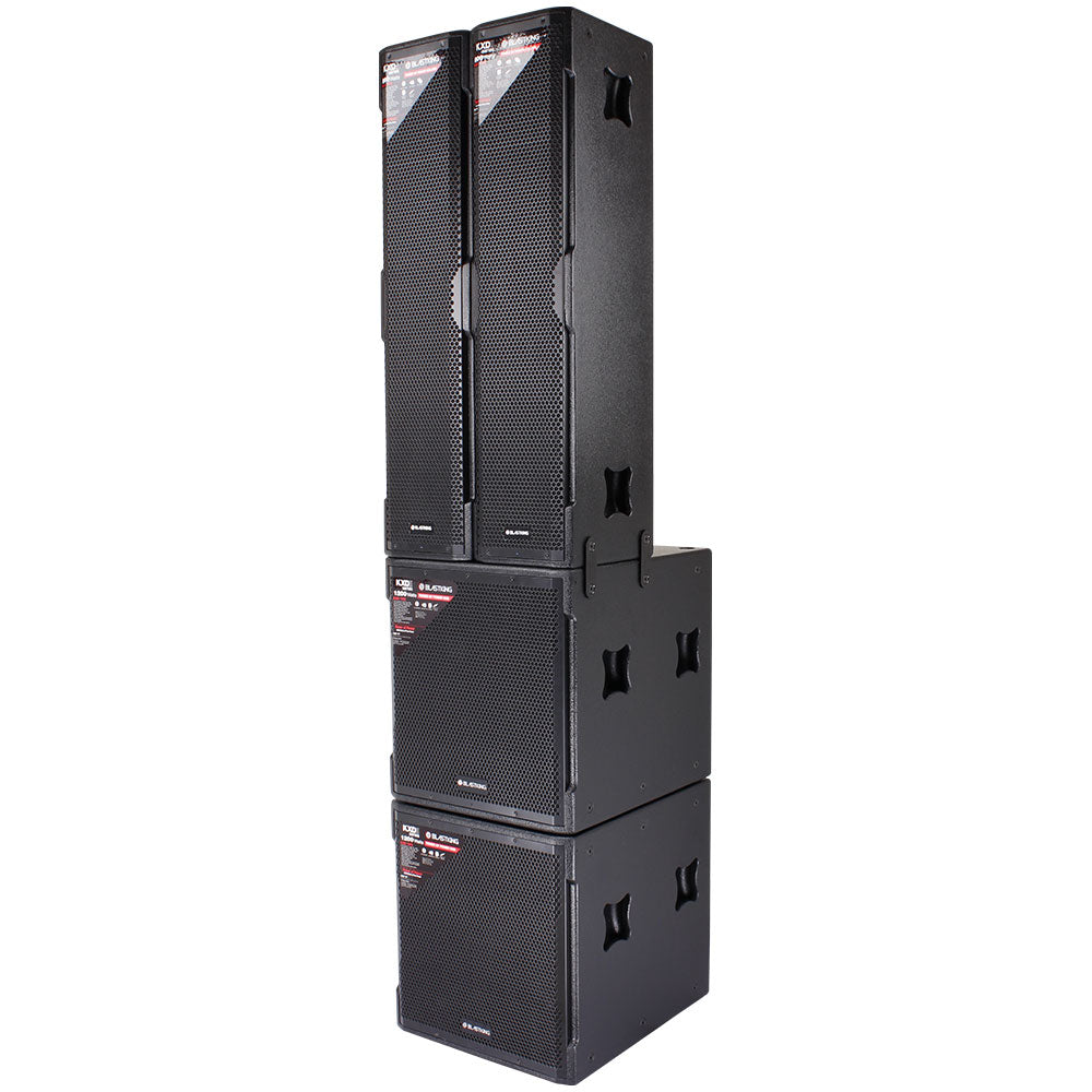 Blastking KXDIITP-K1 (2) Active Speaker Tower System 4000 Watts Class-D Bi-Amp and DSP