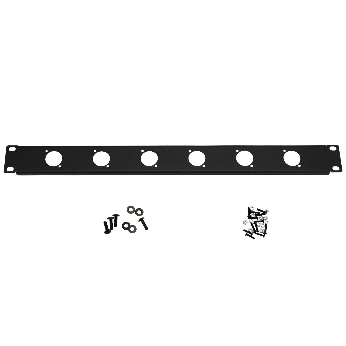 1U Rack Metal Blanking Panel w/ 6 Round Holes for 19in Server Racks and Cabinets