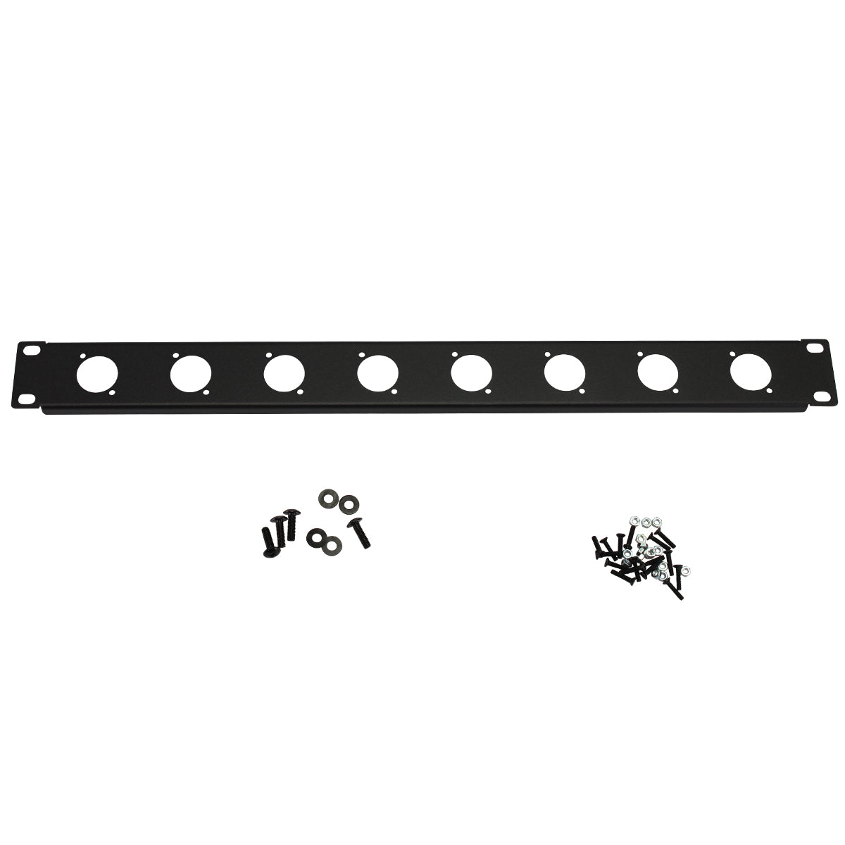 1U Rack Metal Blanking Panel w/ 8 Round Holes for 19in Server Racks and Cabinets