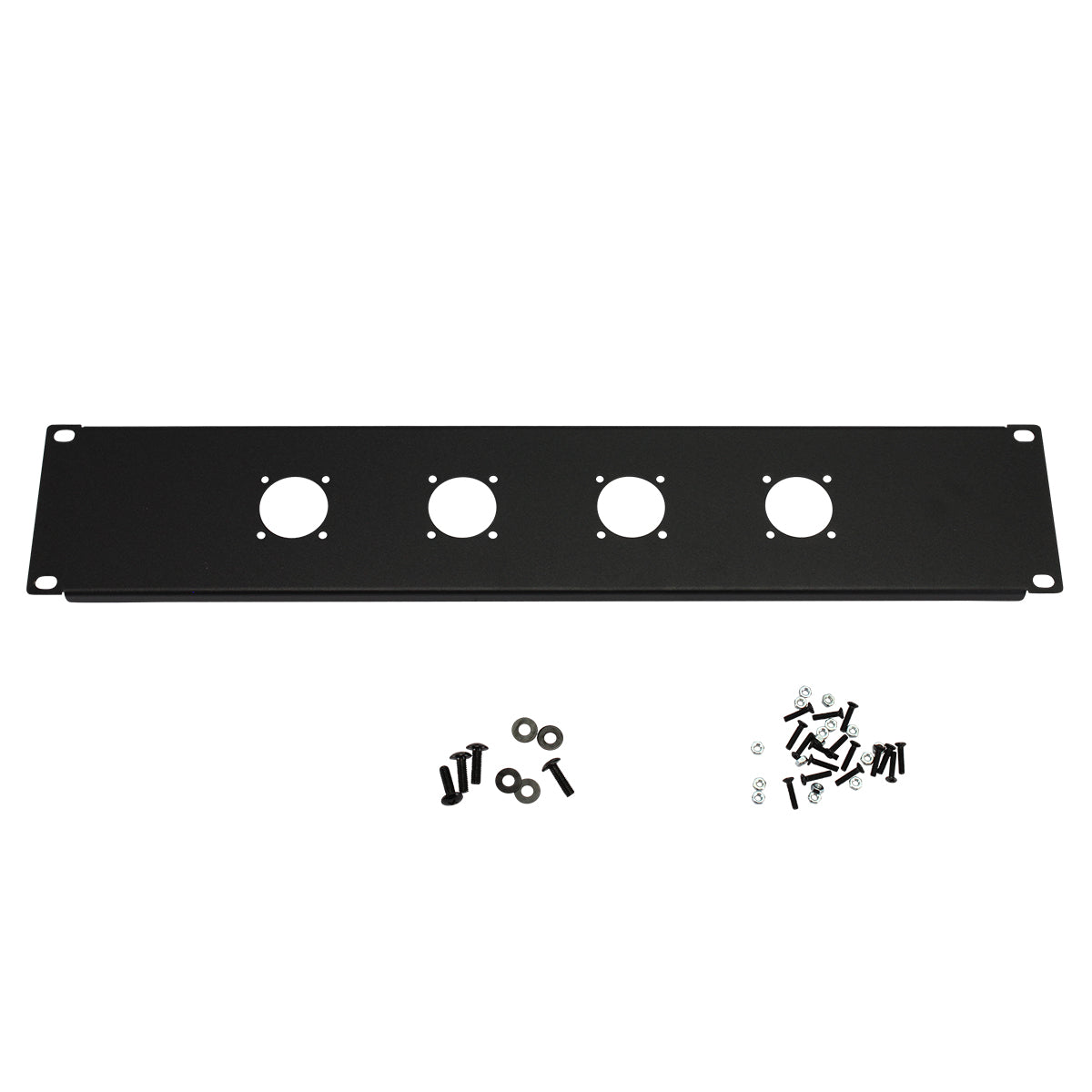 2U Rack Metal Blanking Panel w/ 4 Round Holes for 19in Server Racks and Cabinets