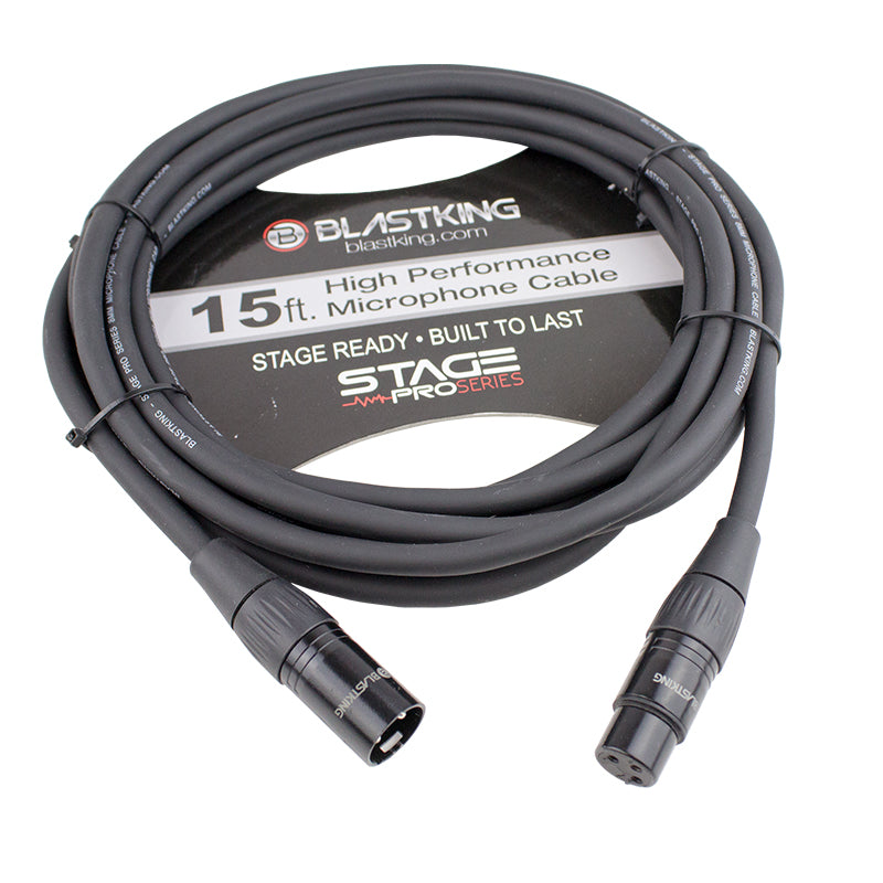 XLR Male to XLR Female 15 Ft. Microphone Cable