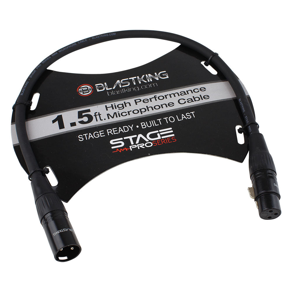 XLR Male to XLR Female 1.5 Ft. Microphone Cable - SP1.5XLR