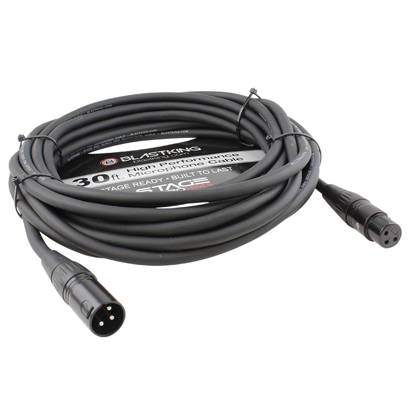 XLR Male to XLR Female 30 Ft. Microphone Cable