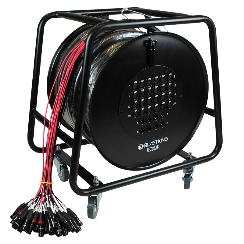 Stage / Studio Reel Snake Cable 24x8, 150 Ft. - SPS24X8RL-150