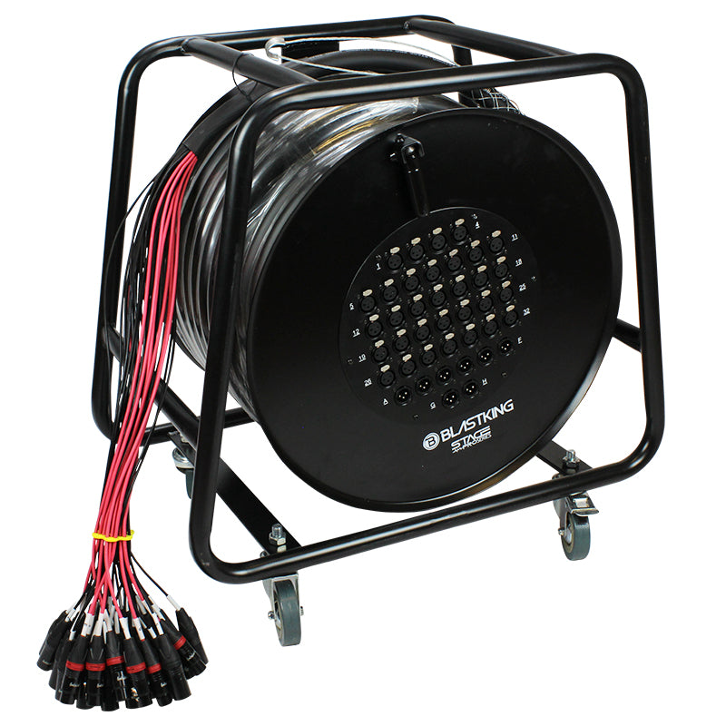 Stage / Studio Reel Snake Cable 32x8, 150 Ft. - SPS32X8RL-150