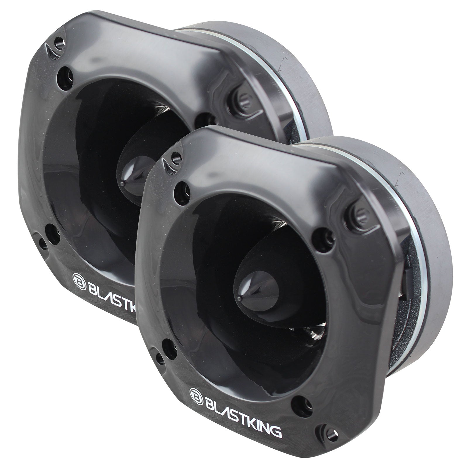 Blastking TW2000-BLK-K2 (2) 500 Watts 4x4 inch 1.5 inch VC Titanium Bullet Tweeter Black