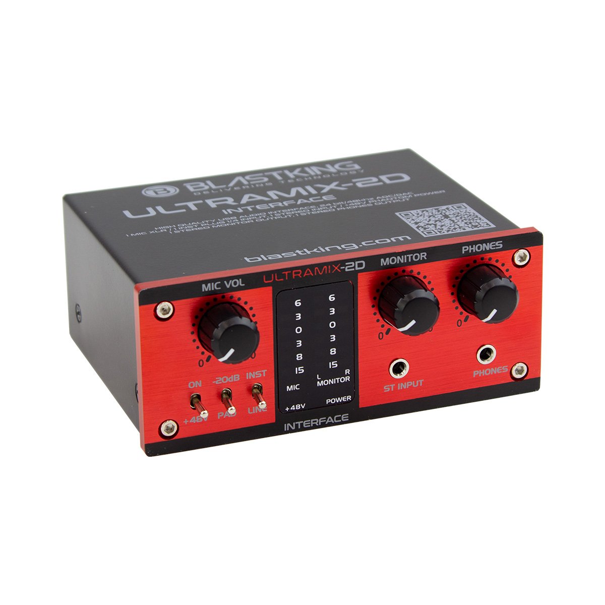 Blastking IP-WPACK-RED Influencer Pack with ULTRAMIX-2D Interface, IP-LED RING, IP-MIC-KIT and more