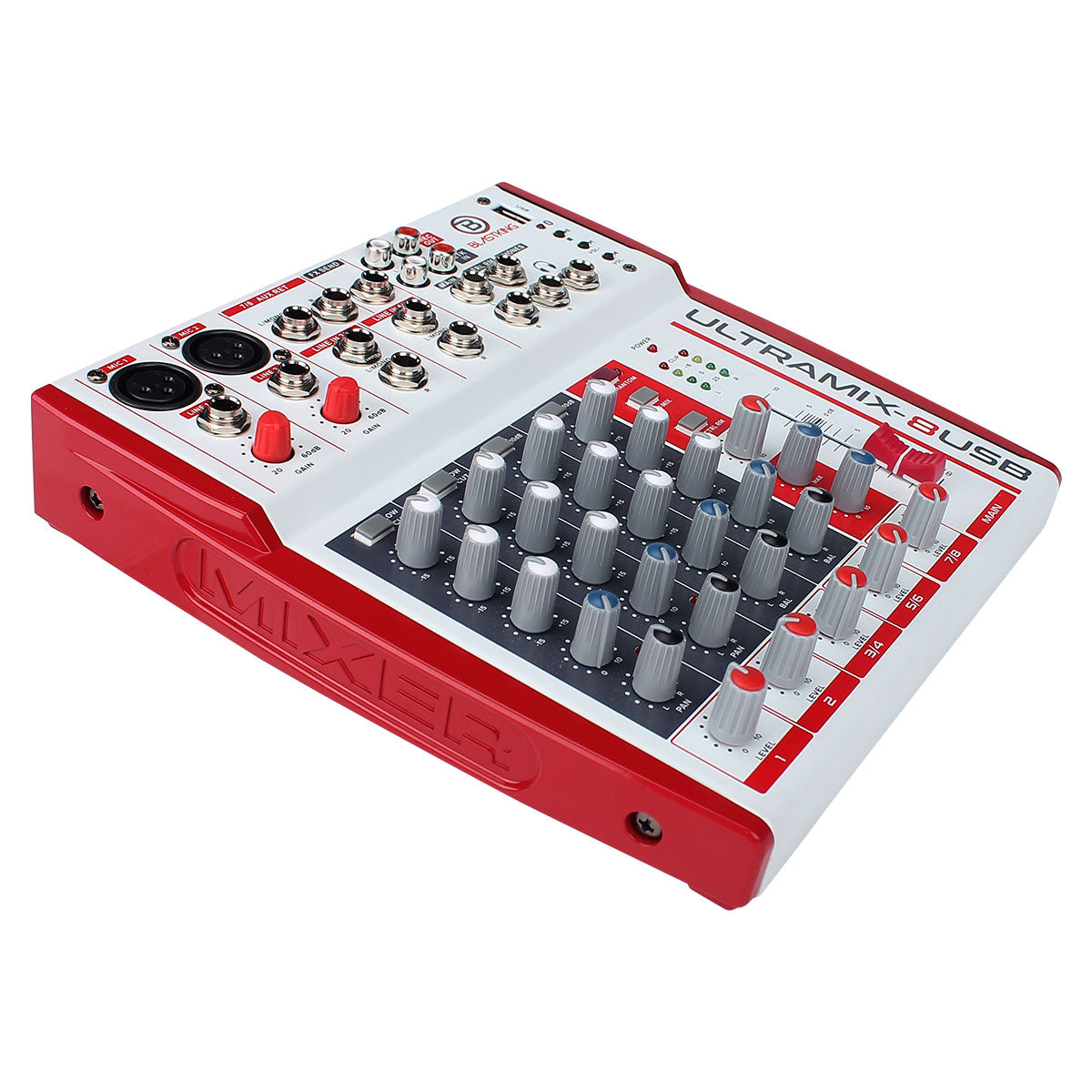 Blastking ULTRAMIX-8USB 8 Channel Analog Stereo Mixing Console