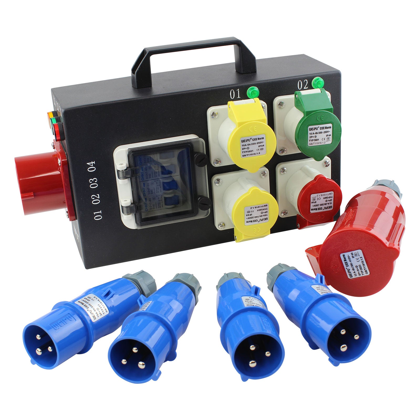 Blastking VPB-110 1 In 4 Out Distribution Box with Camlock Fittings 110V