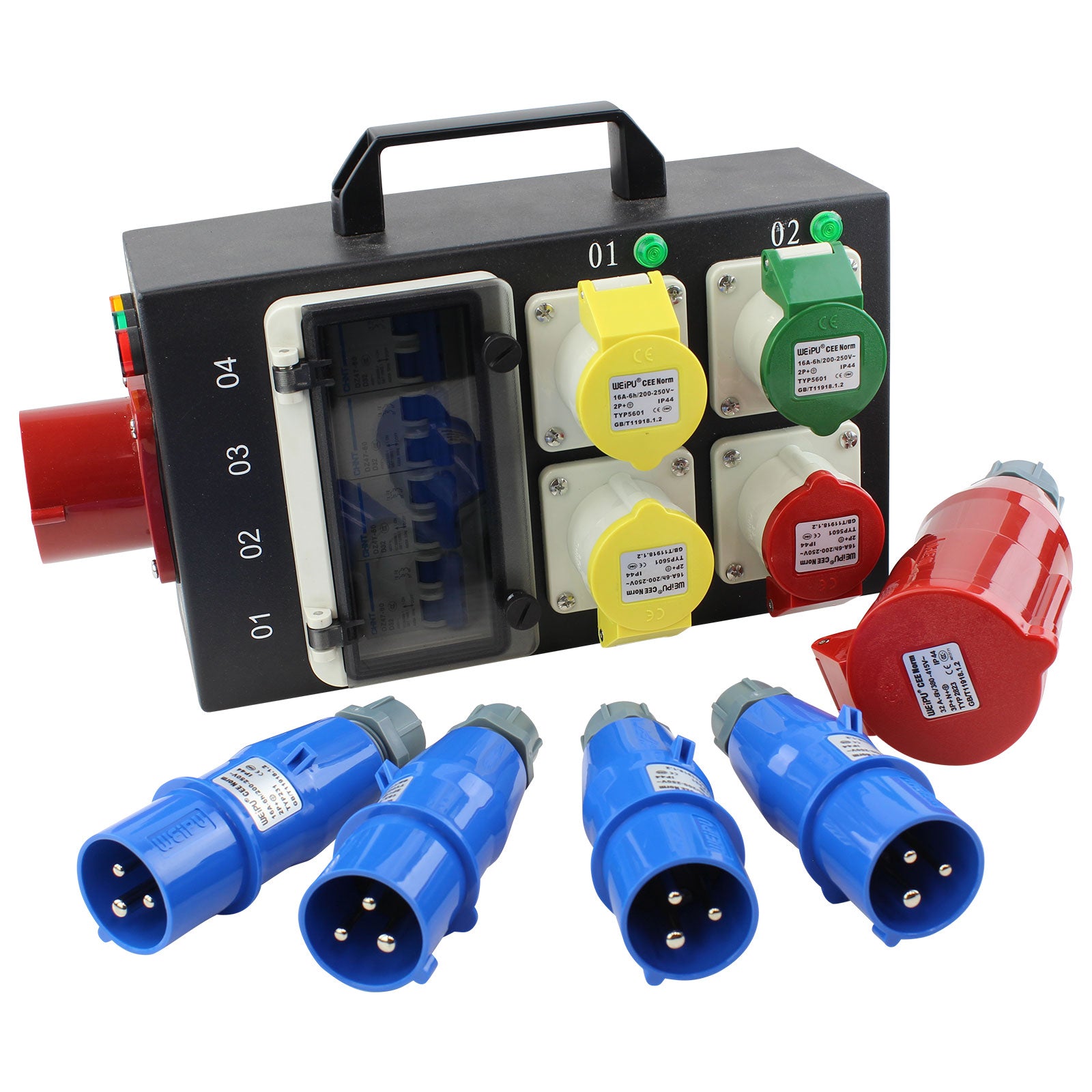 Blastking VPB-220 1 In 4 Out Distribution Box with Camlock Fittings 220V