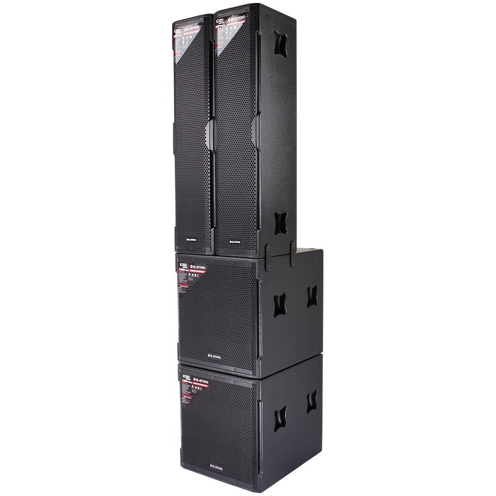Blastking KXDIITP Active Speaker Tower System 4000 Watts Class-D Bi-Amp and DSP
