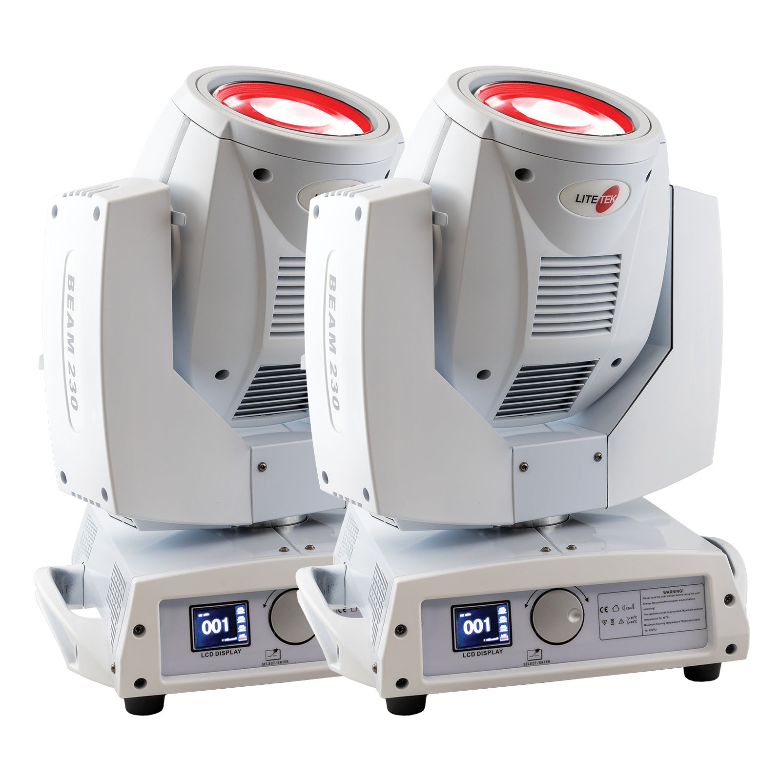 Lite Tek BEAM 230 7R Moving Beam Light - 2 in a Flight Case