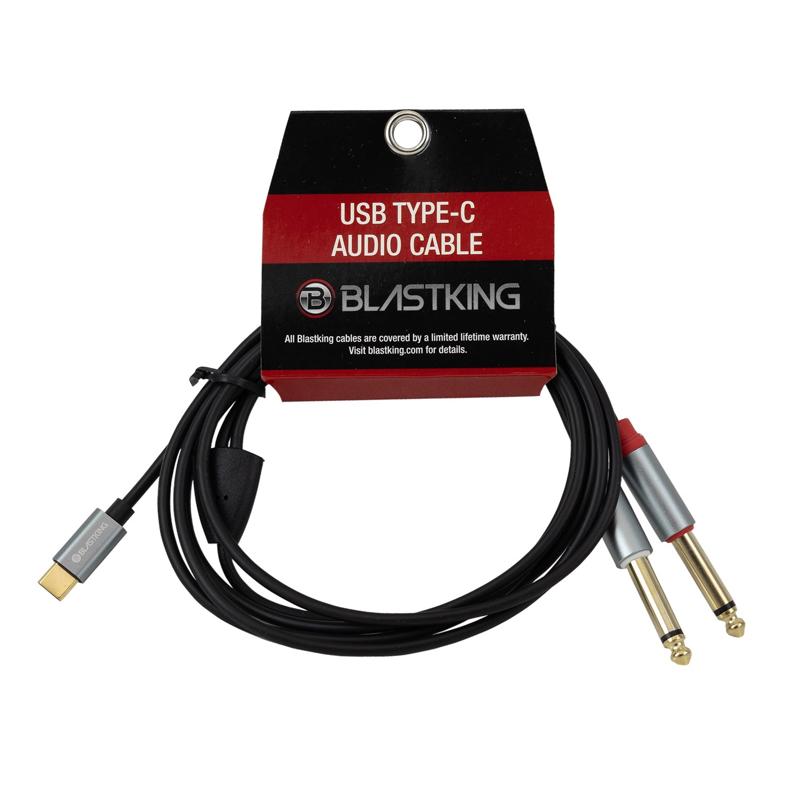 Blastking C2QTC-6 USB-C To Dual 1/4” (6.35mm) Audio Cable / 6ft (1.82m)