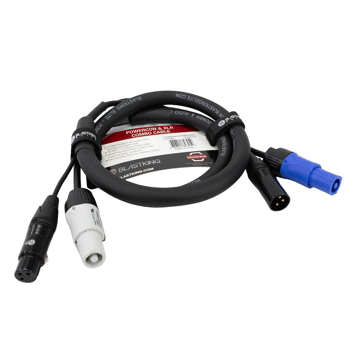 Blastking CPCONXLR Powercon and XLR Combo Cable