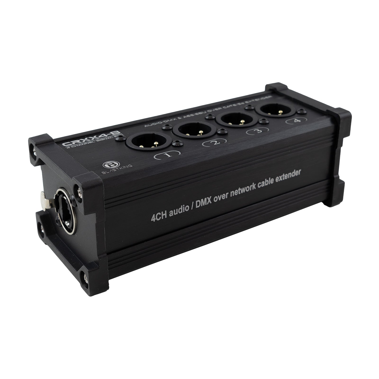 Blastking CRXX4-B 4 Channel XLR Male Receiver Box over CAT6/5e Audio D