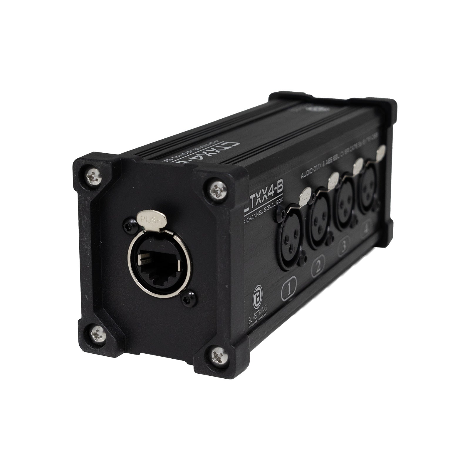 Blastking CTXX4-B 4 Channel XLR Female Transmitter Box over CAT6/5e Au