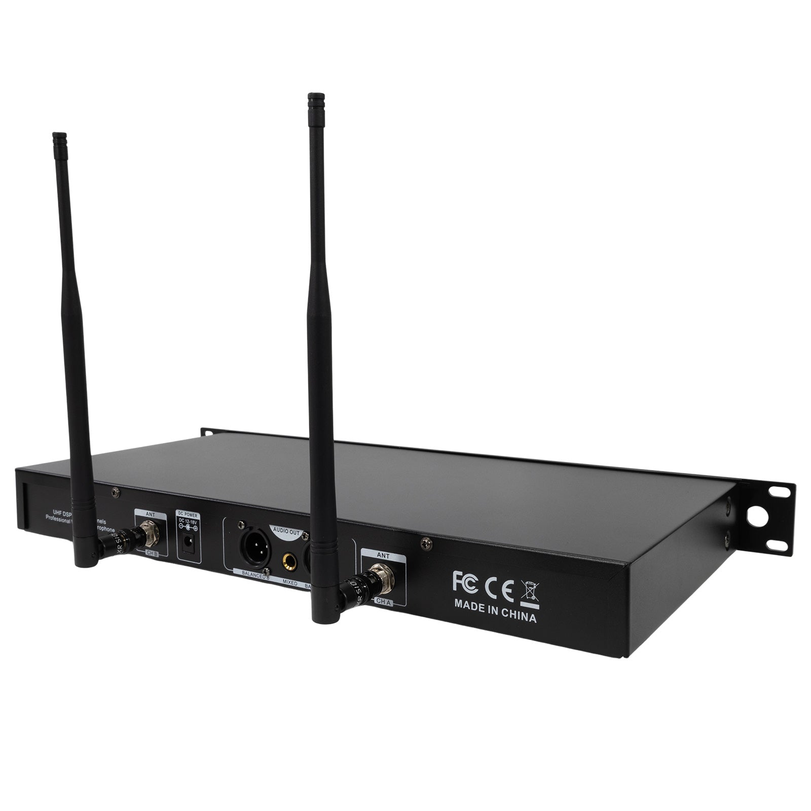 Blastking MHU402R Rack-Mount Dual Handheld UHF Wireless Microphone System