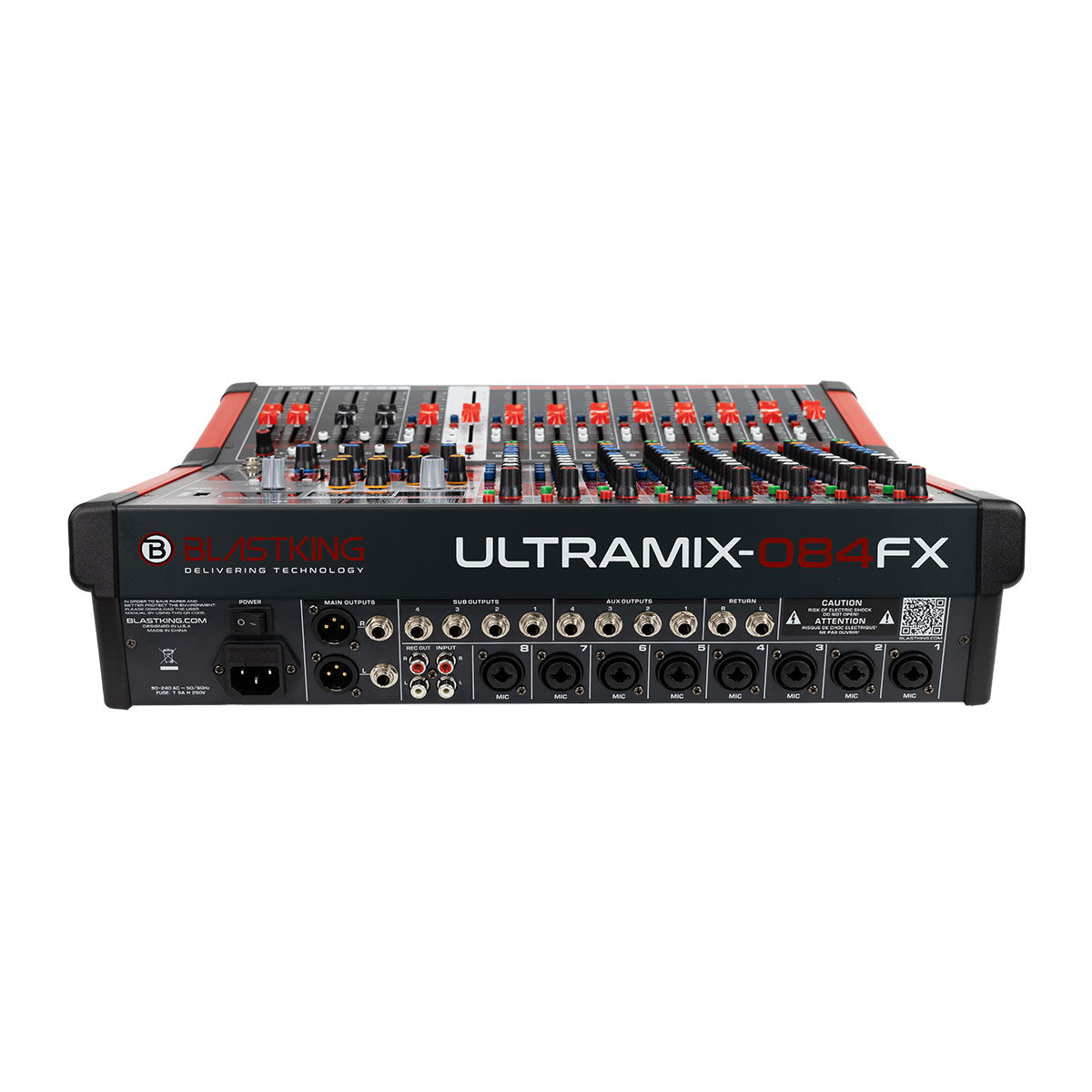Blastking ULTRAMIX-084FX 8 Channel Professional Mixing Console with 4 Aux and DSP