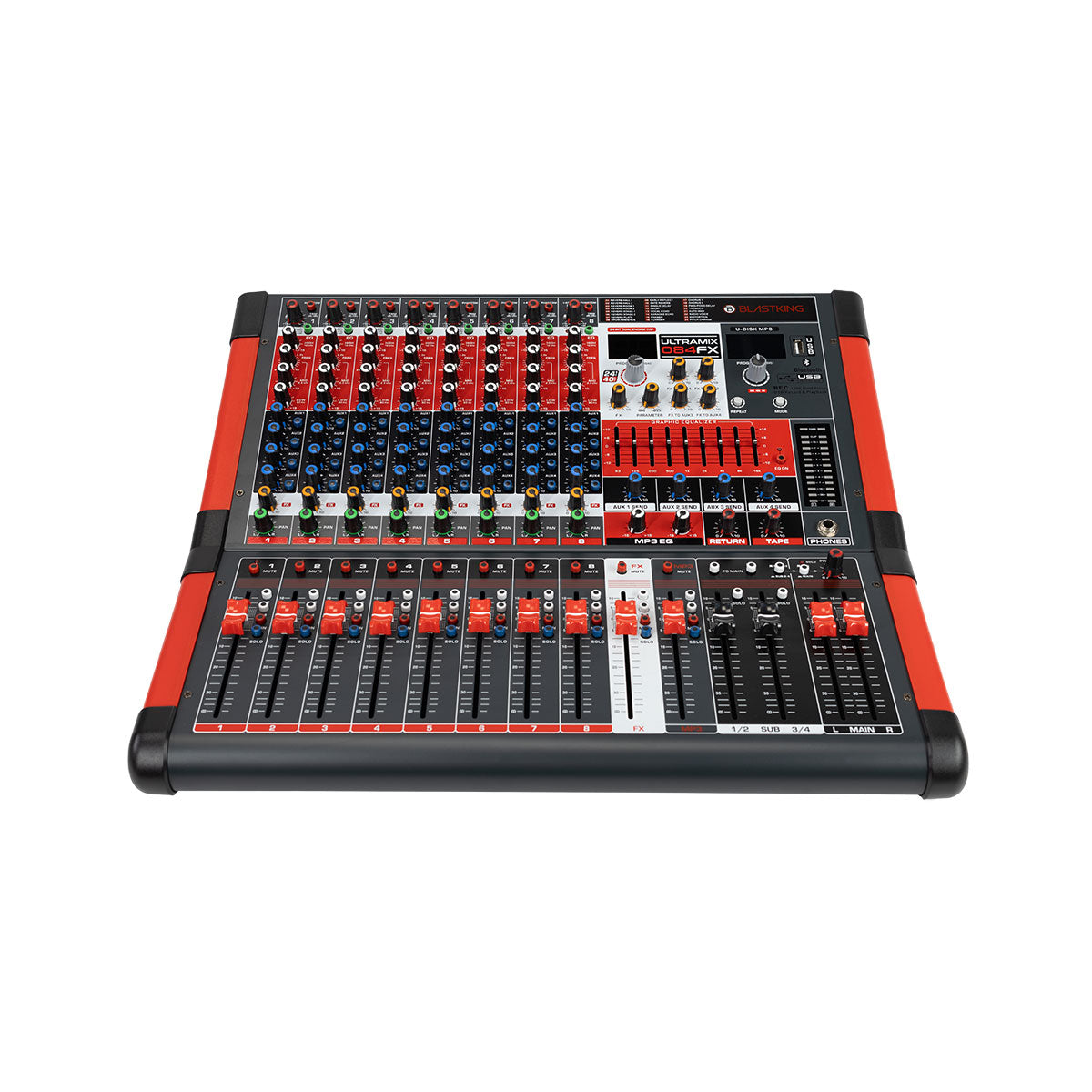 Blastking ULTRAMIX-084FX 8 Channel Professional Mixing Console with 4