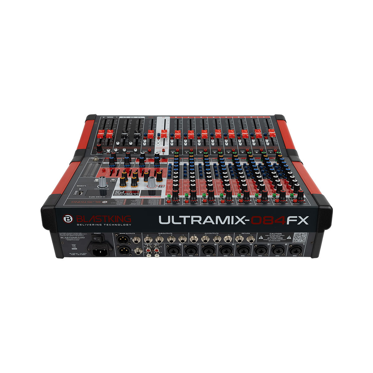 Blastking ULTRAMIX-084FX 8 Channel Professional Mixing Console with 4 Aux and DSP