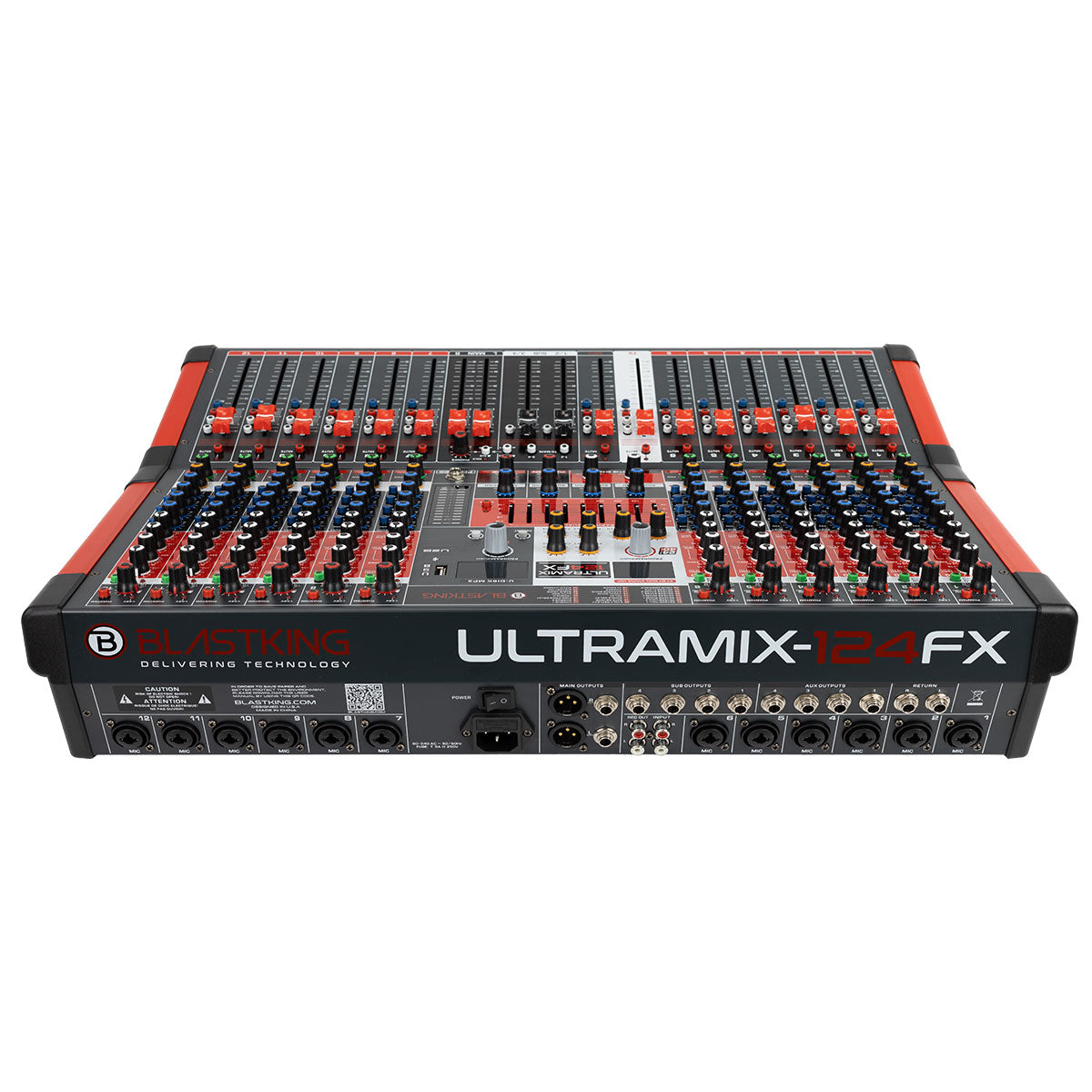 Blastking ULTRAMIX-124FX 12 Channel Professional Mixing Console with 4 Aux and DSP