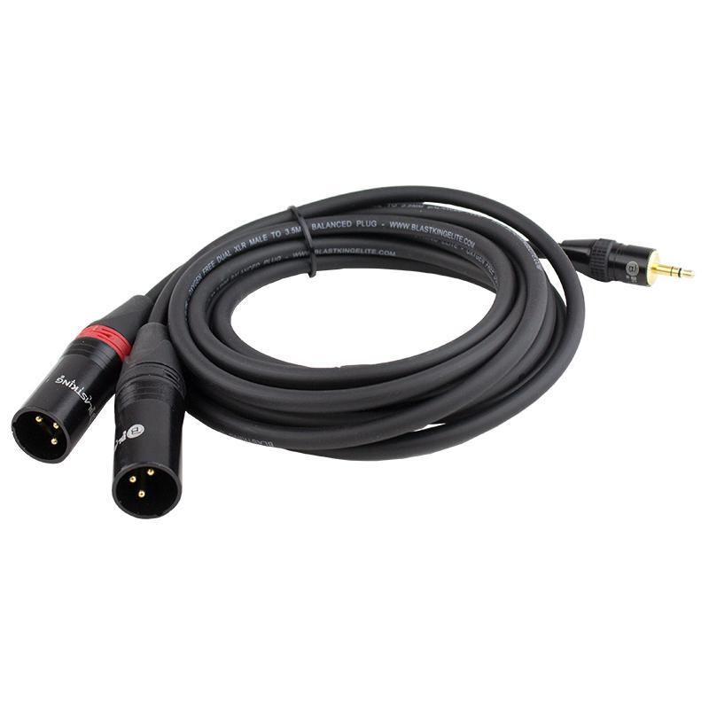 Dual XLR Male to 3.5mm Balanced Plug Cable