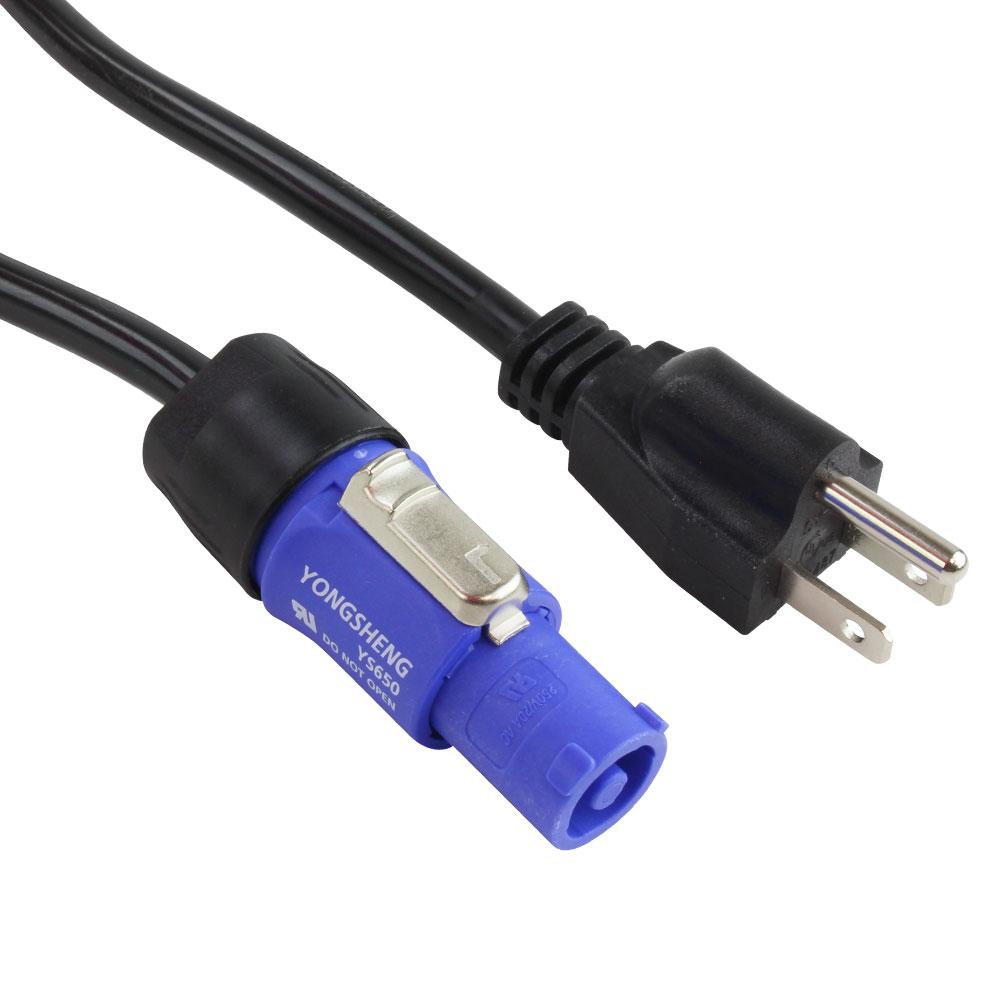 Blastking USA 3 Pin AC Power Plug to powerCON Cable - 50