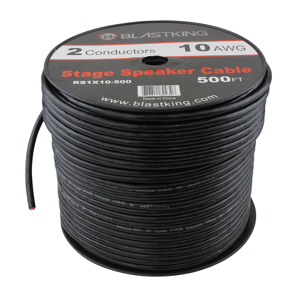 Blastking RS1X10-500 10 AWG 2-Conductor Speaker Cable 500 Ft