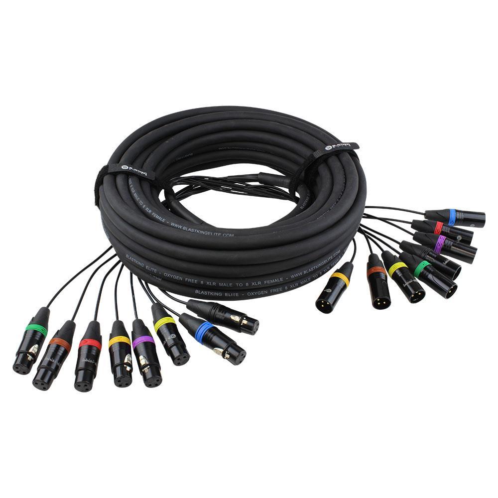 8 XLR Male to 8 XLR Female Cable