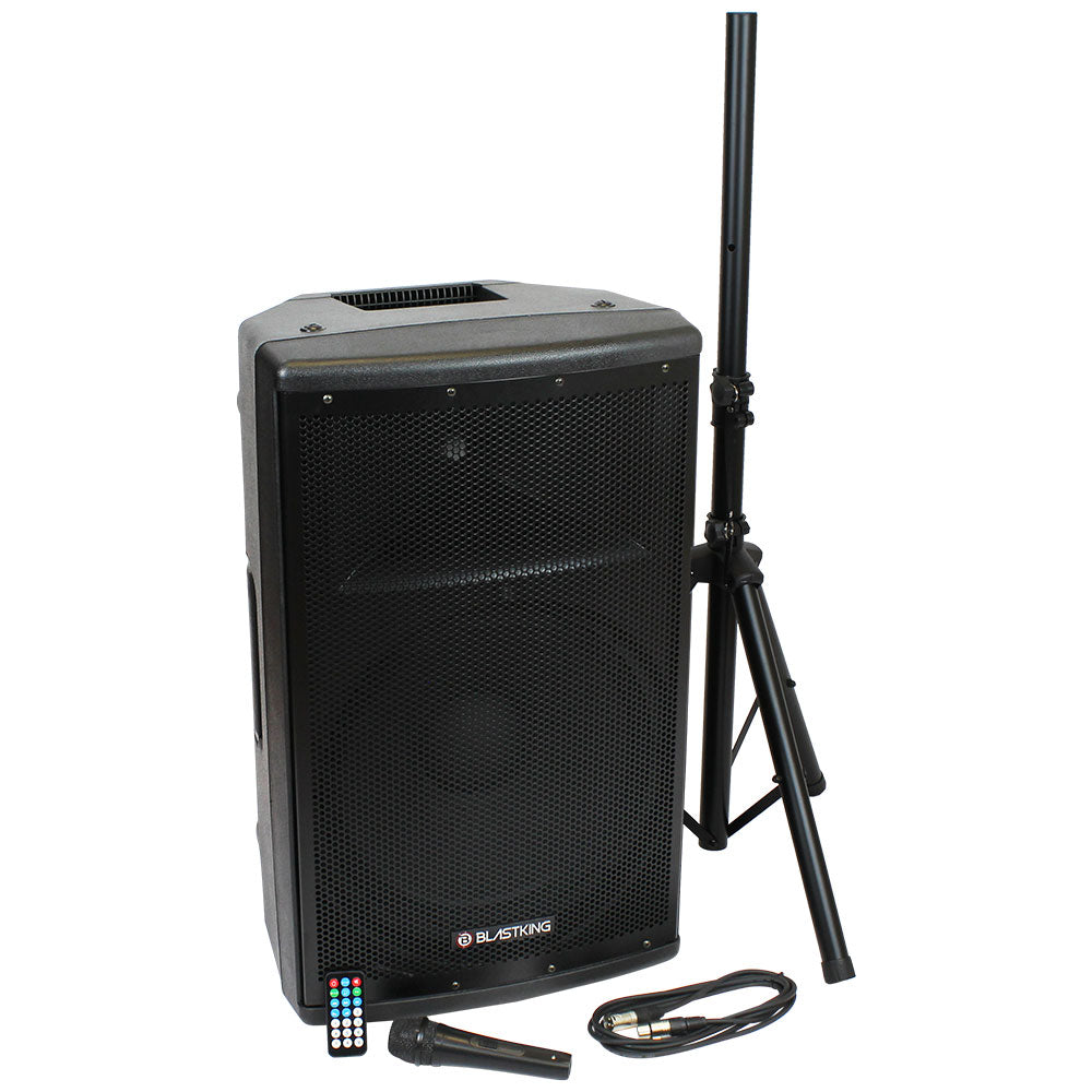 1000 Watts 15 inch 2-way Active Loudspeaker w/Mic and Stand- BDT15CMB1