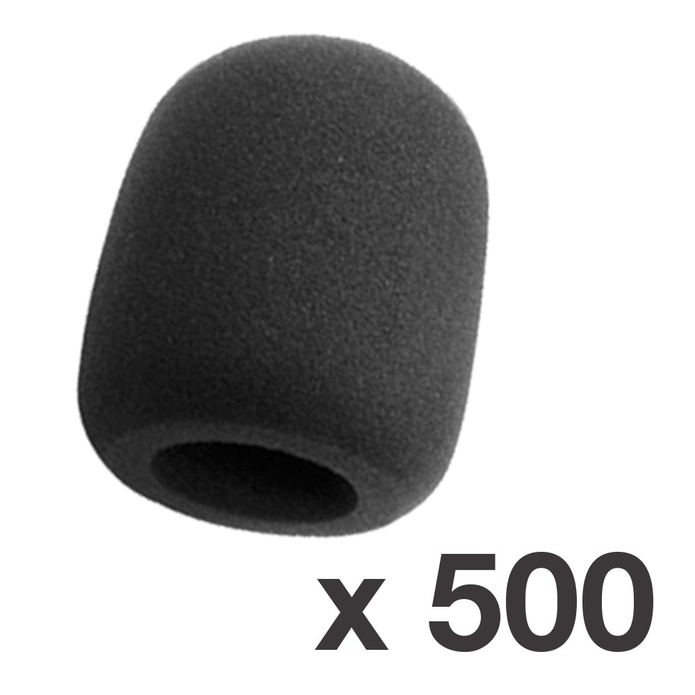 Black Foam Microphone Wind Screens - Pack of 500 Pcs