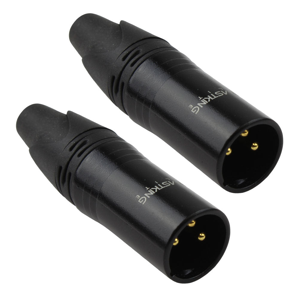 3 Pin Male XLR Connector Gold Plated / Pair - CN16