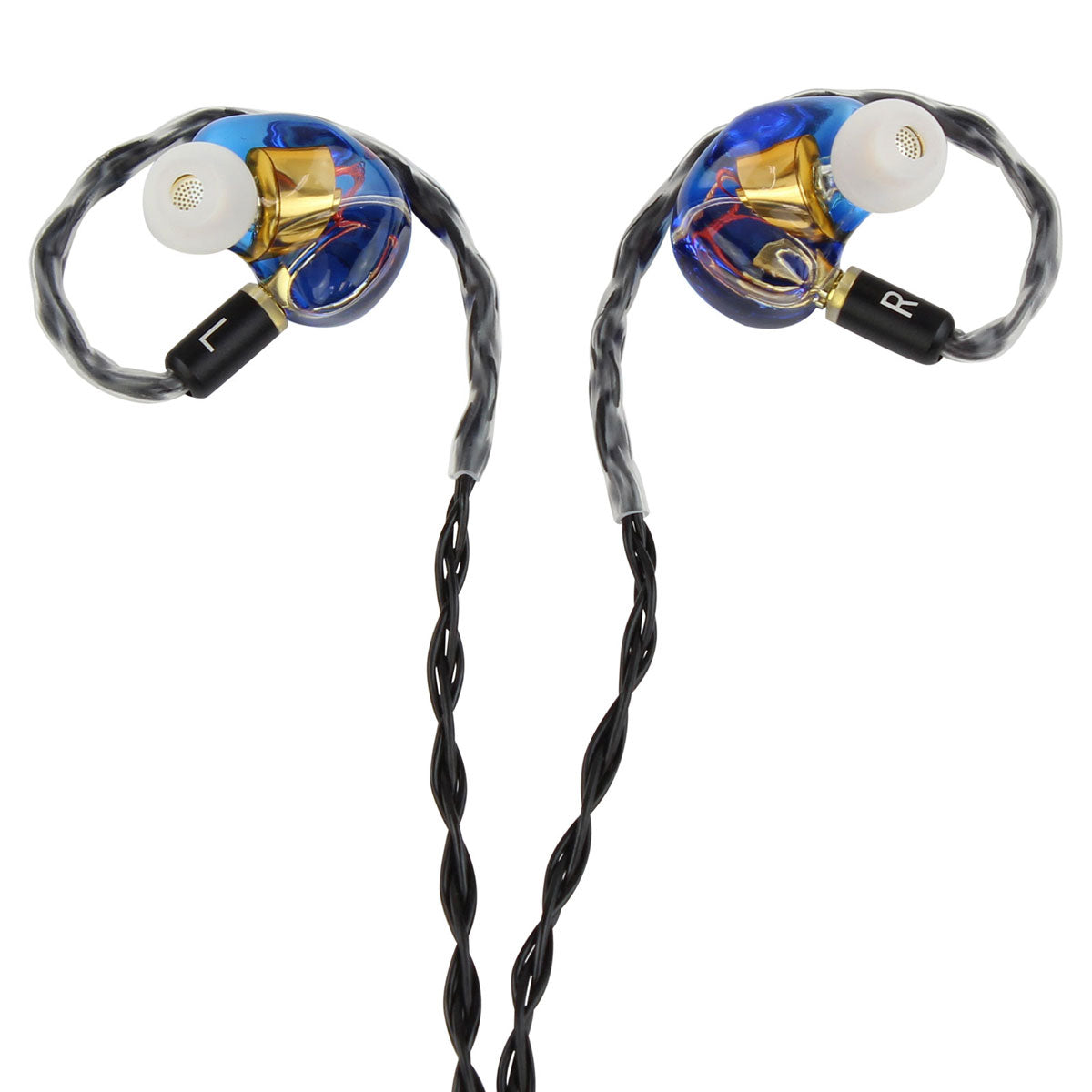 Blastking EARBUDS-8017-BLUE Professional In-Ear Monitors - Translucent Blue