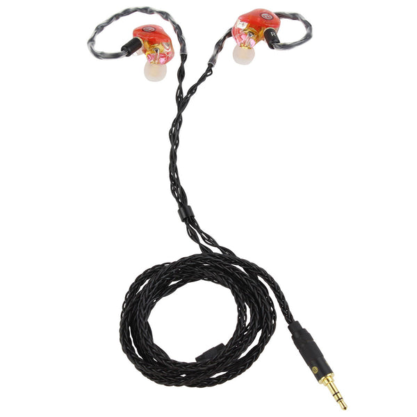 Blastking EARBUDS-8017-RED Professional In-Ear Monitors - Translucent