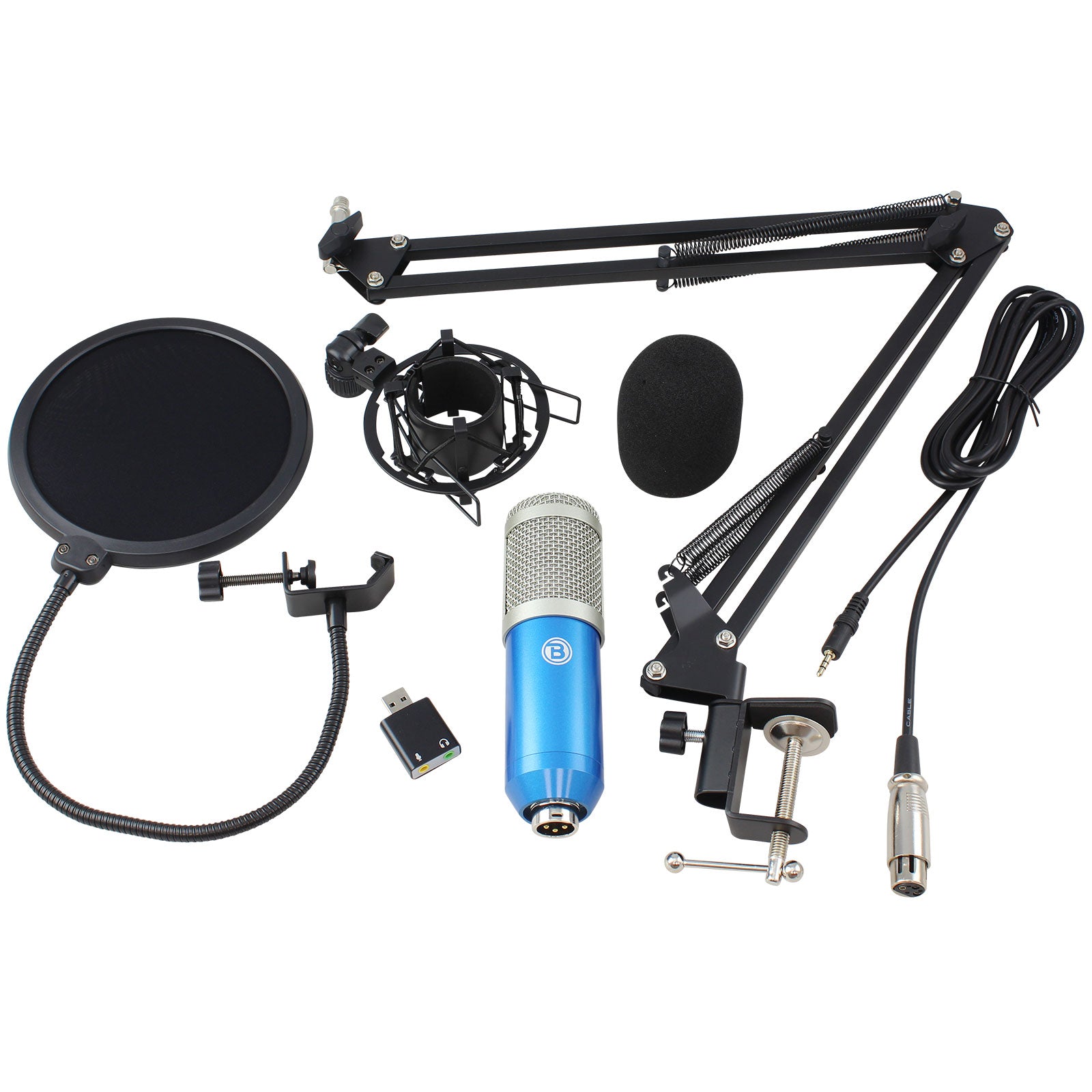 Blastking IP-WPACK-BLU Influencer Pack with ULTRAMIX-2D Interface, IP-LED RING, IP-MIC-KIT and more