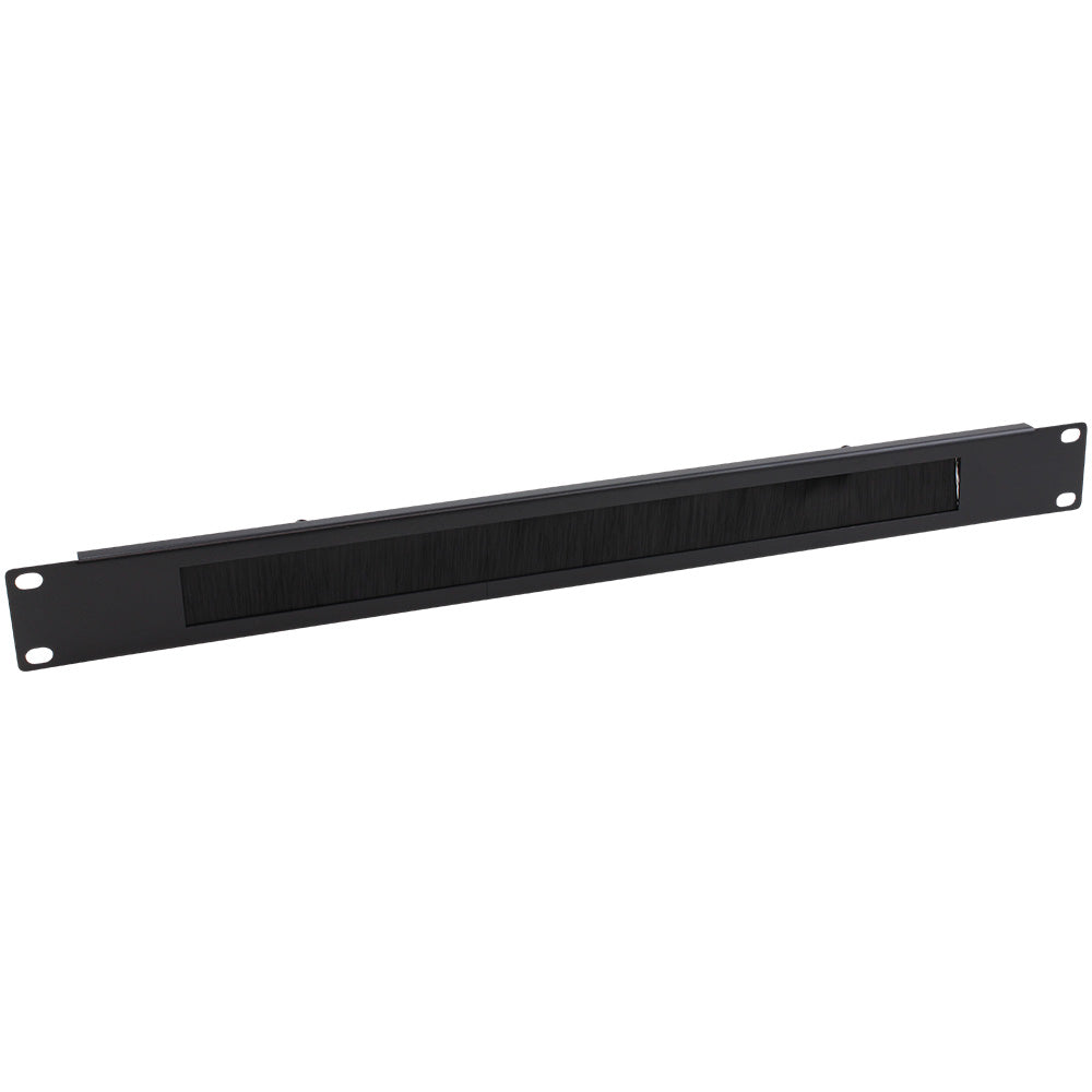 1U 19-Inch Rack Mount Cable Management Panel with Brush